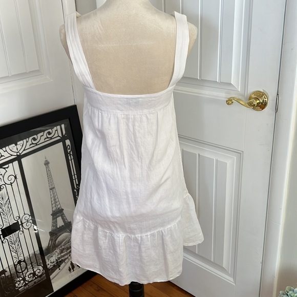 MIGUELINA HONEYMOON LINEN DRESS SZ8 LUXURY RESORT BOHO BEACH COASTAL COQUETTE - Picture 4 of 10